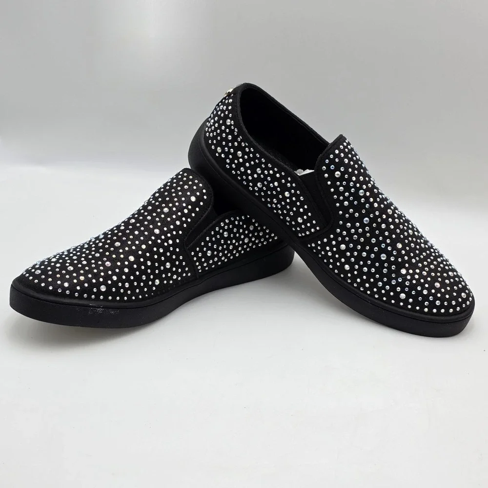 MICHAEL‎ KORS Girls 6Y Women 7.5-8  Jem Tiffany Embellished In Midnight Sparkle